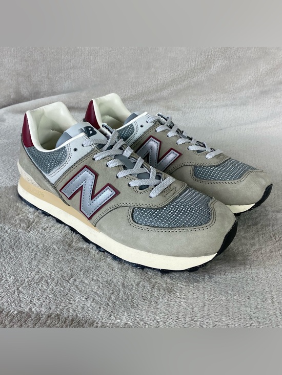 New Balance Other - New Balance 574 U574SKB Mens Size 9 Brown Gray Leather Running Shoes NEW